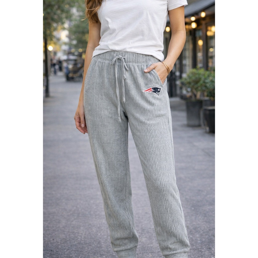 WEAR by Erin Andrews New England Patriots Ribbed Lounge Pants Small Gray‎